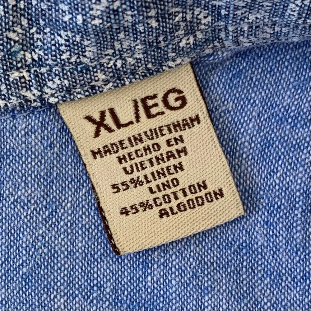 Age of Wisdom Chambray Linen Blend Shirt - Picture 10 of 10